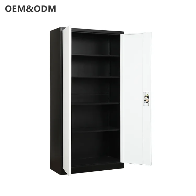 Steel Storage Office Furniture Cabinet 2 Door Metal Filing Cabinet Tall Storage Cabinets With Doors