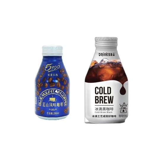 Customized Recyclable beverage bottle 250ml 300ml 350ml Food Grade Empty Beverage juice drink Aluminium Bottle with scrap lid