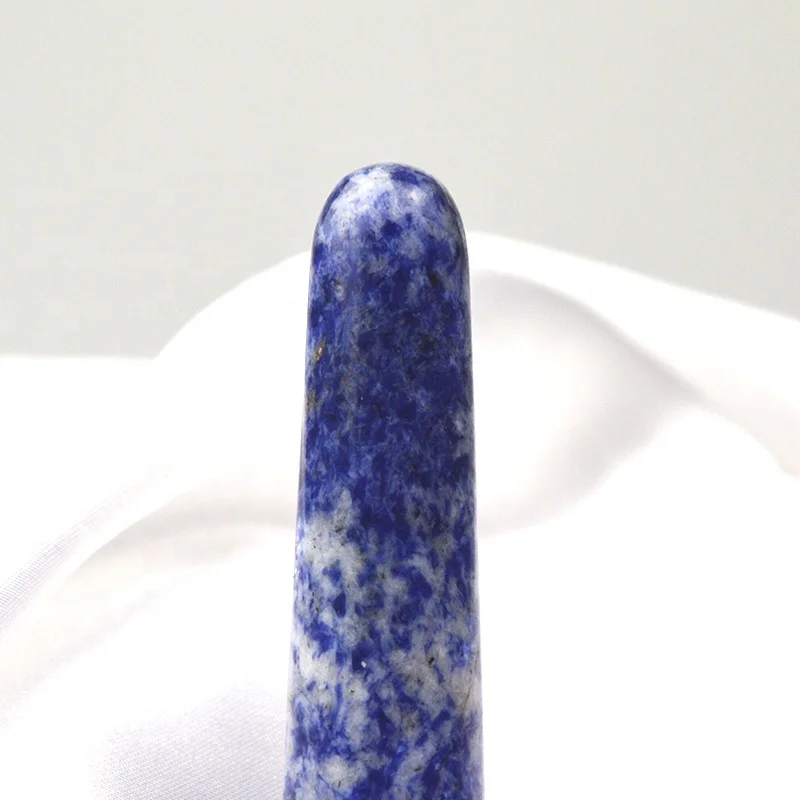 Kegel Exercise Massage Natural Sodalite Yoni Wands Wood Magic Stone Ornament Gifts Gemstone Crafts Pleasure Wand Body Hand