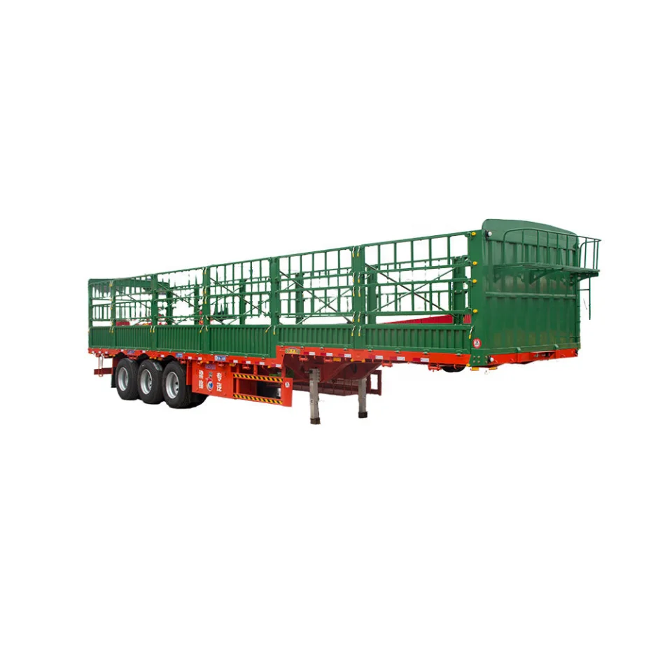 JINMA 3 Axles Heavy Cargo Transport Side Fence Semi Trailer Fence Truck Trailer For Guyana