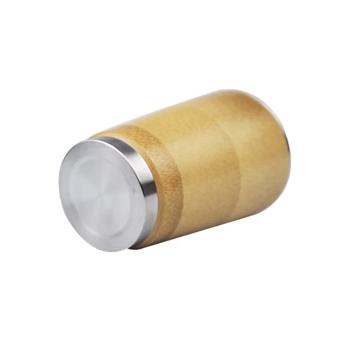 Custom Logo High-quality Thermos Bamboo 304 Stainless Steel Hot Selling Products Bamboo Cup Coffee Tumbler.