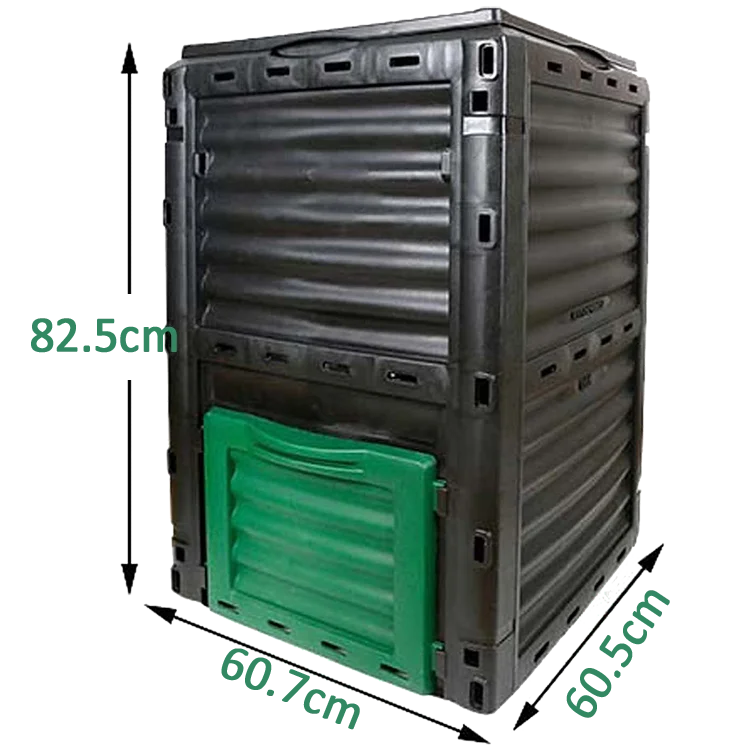 Wholesale Eco-friendly Durable 300L Garden Tools Plastic Industrial Food Waste Compost Bin Fertilizer Organic Worm