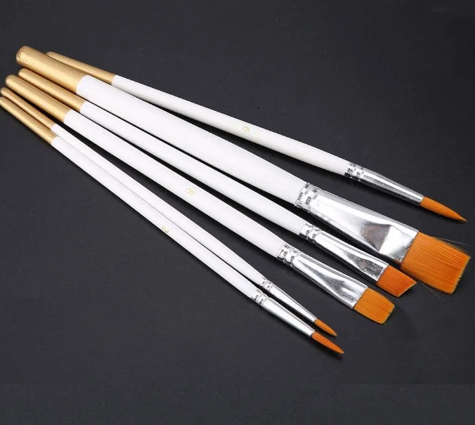 Art supplies wood paint brush pen drawing pen nylon hair paint brush set art craft flexible painting watercolor brush kit