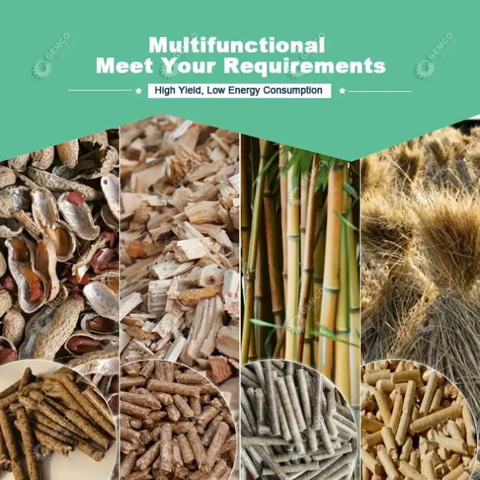 Multi-Functional Efficiency Straw Peanut Shell Sawdust Wood Pellet Machine for Making Grass,Sunflower Coffee Husk,Farm Wastes