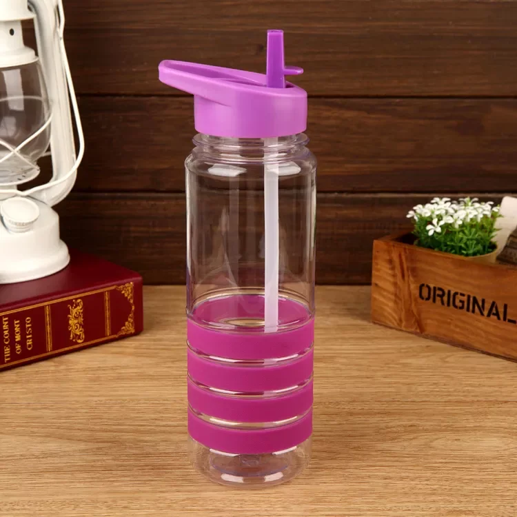 Hot sale bpa free outdoor  sport 750ml  Drinking Plastic Sports Water Bottle With Straw
