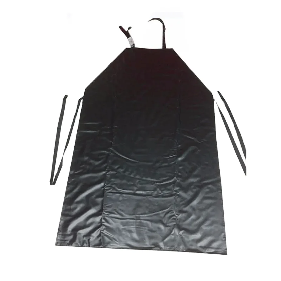 Custom Apron Thicken Vinyl PVC Leather Apron Waterproof Oil Resistence Kitchen Garden Butcher Wearable Adjustable Apron