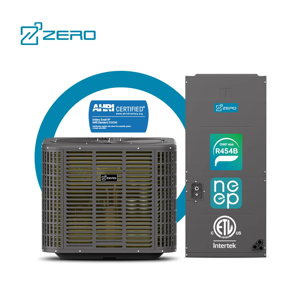 ZERO R454b Air Cooled US Ducted Type Inverter Air Conditioner18 Seer2 Top Discharge Cooling And Heating Air Conditioning Unit