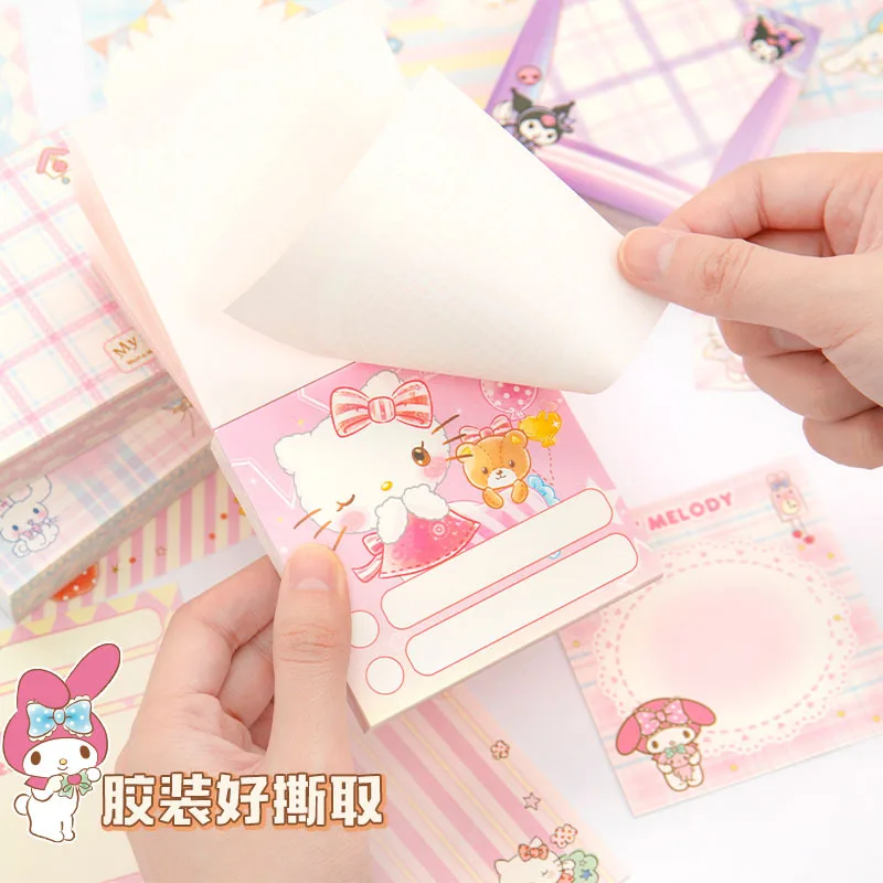 Cartoon note paper gift box 800 pieces of Kuromi high-value non-sticky sticky notes  plaid note paper
