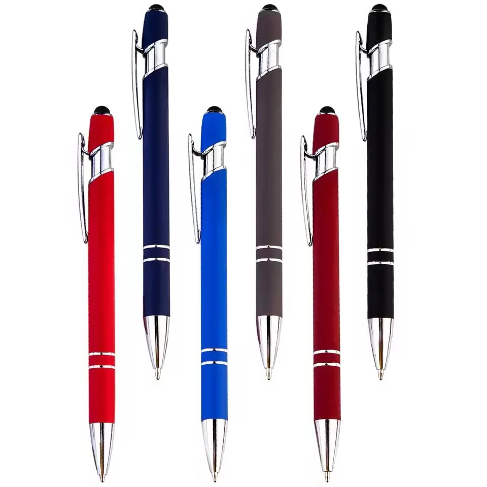 Hot Sell Colorful Press Action Metal Office Use Ballpoint Pen With Custom Logo