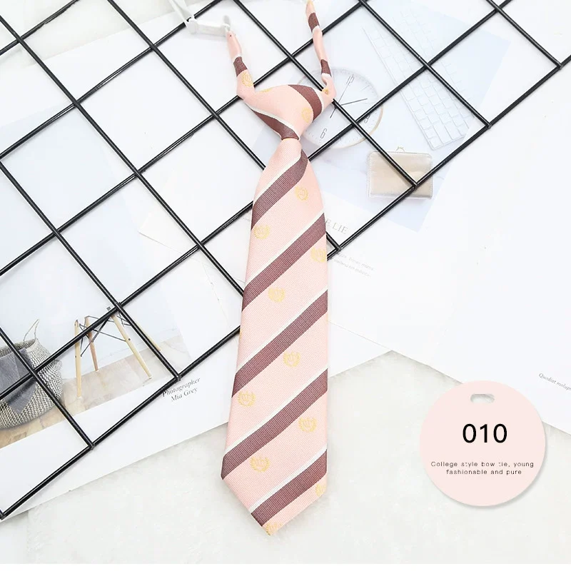Top Selling Striped JK Polyester Tie Adjustable Zipper Neck Tie