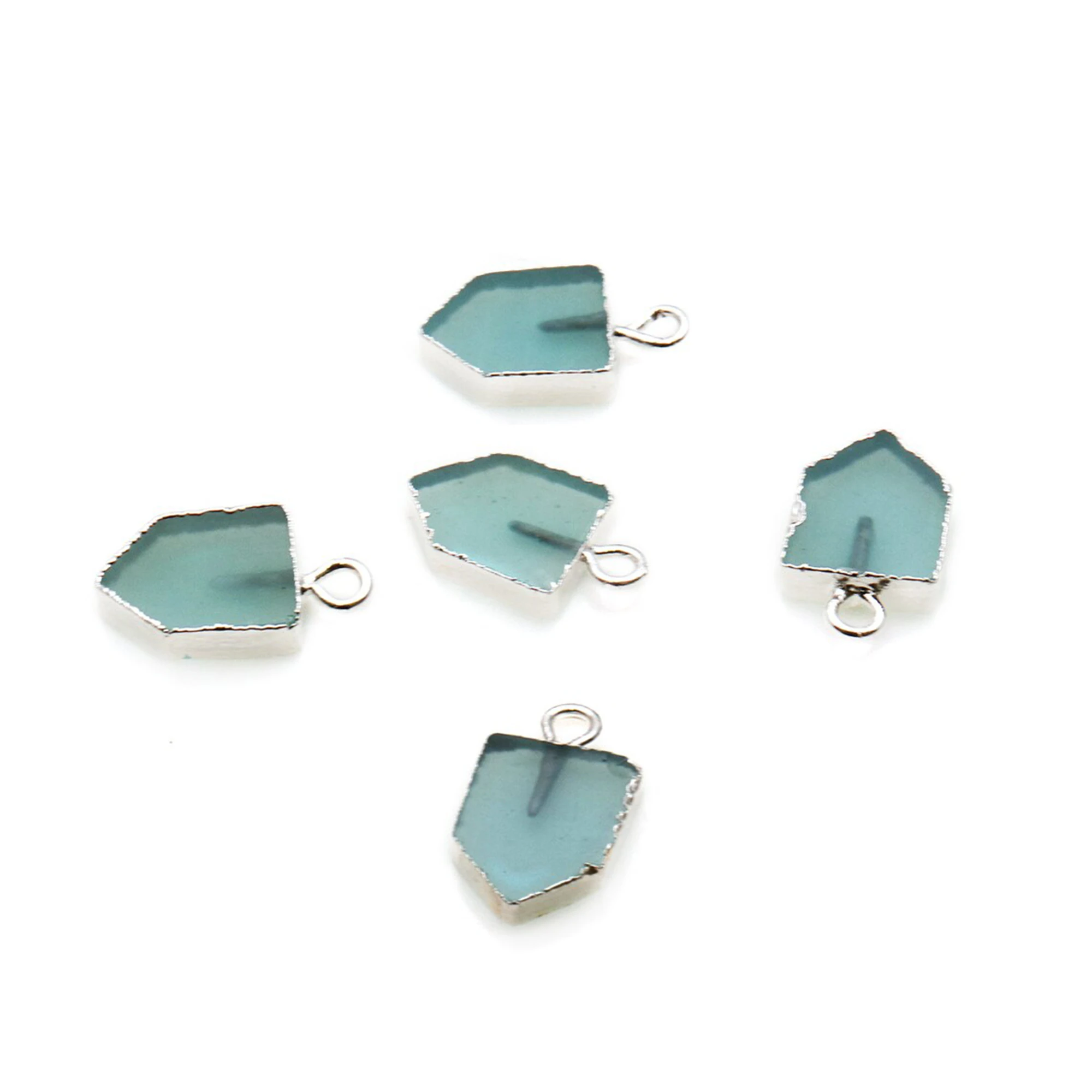 24K Gold Electroplated DIY Bail Pentagon Shape Gemstone 16x9 MM Connector for Jewelry Making Charms Supply from Wholesaler