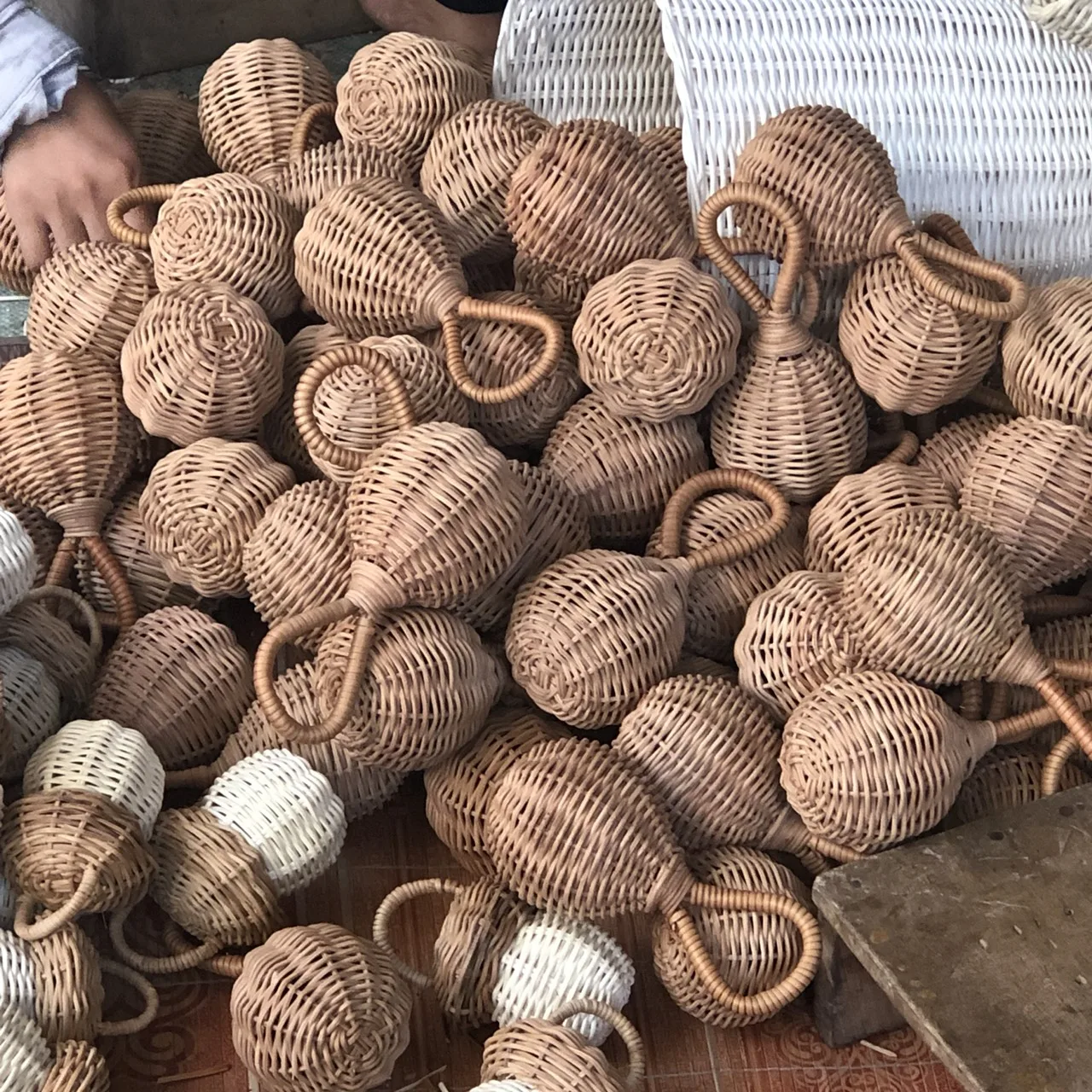 Oganic Rattan Baby Rattle