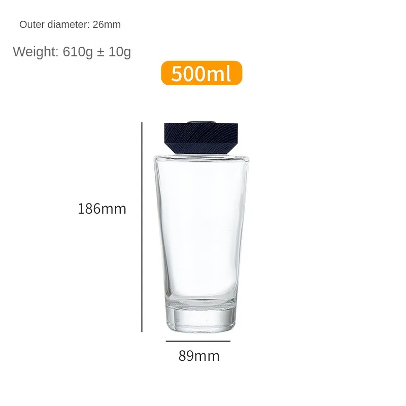 Wear-resistant inverted cone thickened glass bottle home small ornaments aromatherapy bottle
