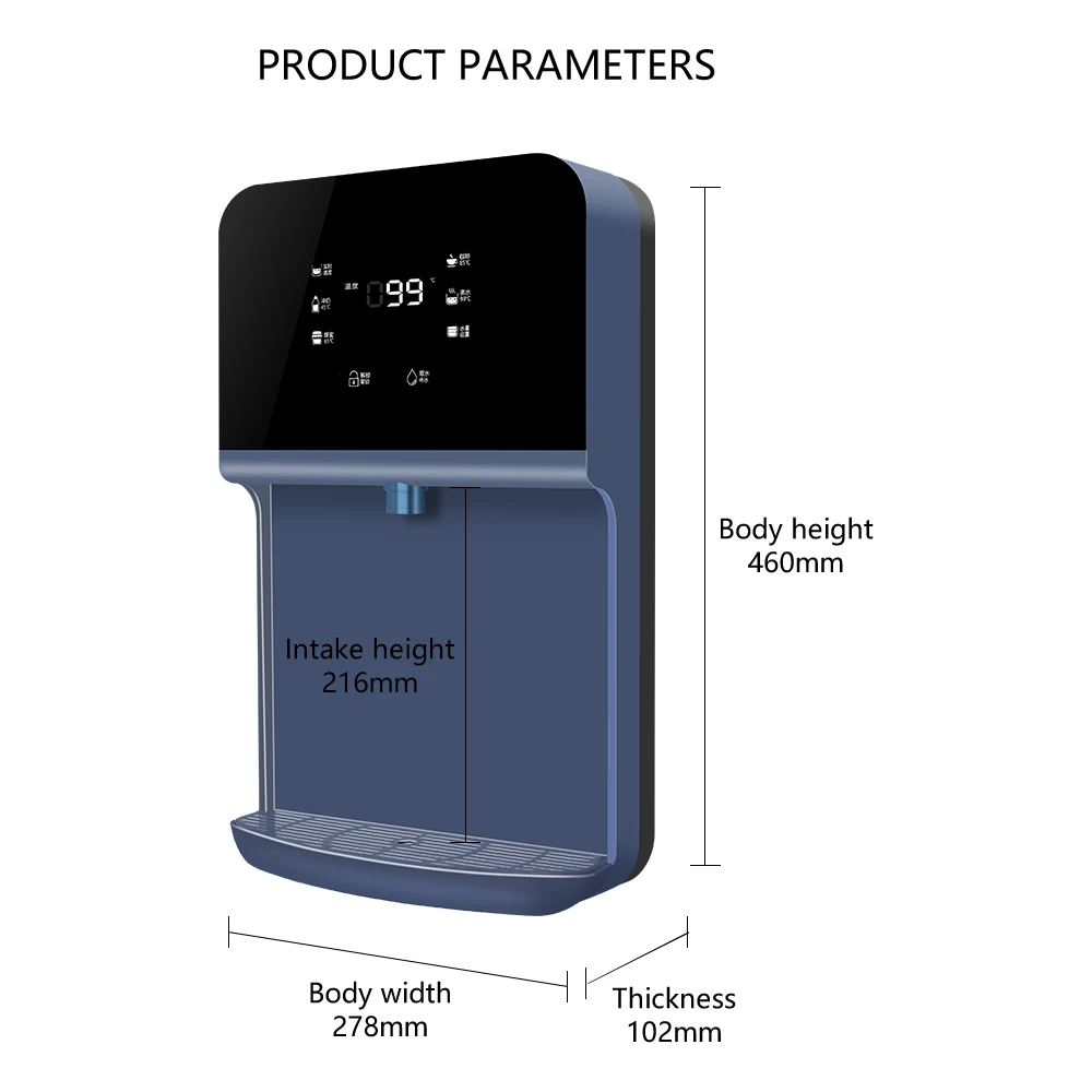Wall Mounted RO Reverse osmosis Drinking Water Treatment Plant Heating Cooling Home Water Dispenser