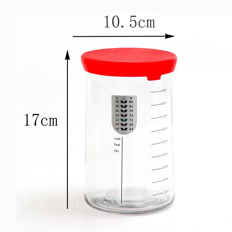 35OZ Wide Mouth Sourdough Starter Jar Kit Sour Dough Starter Container Kit Use for Sourdough Bread Baking