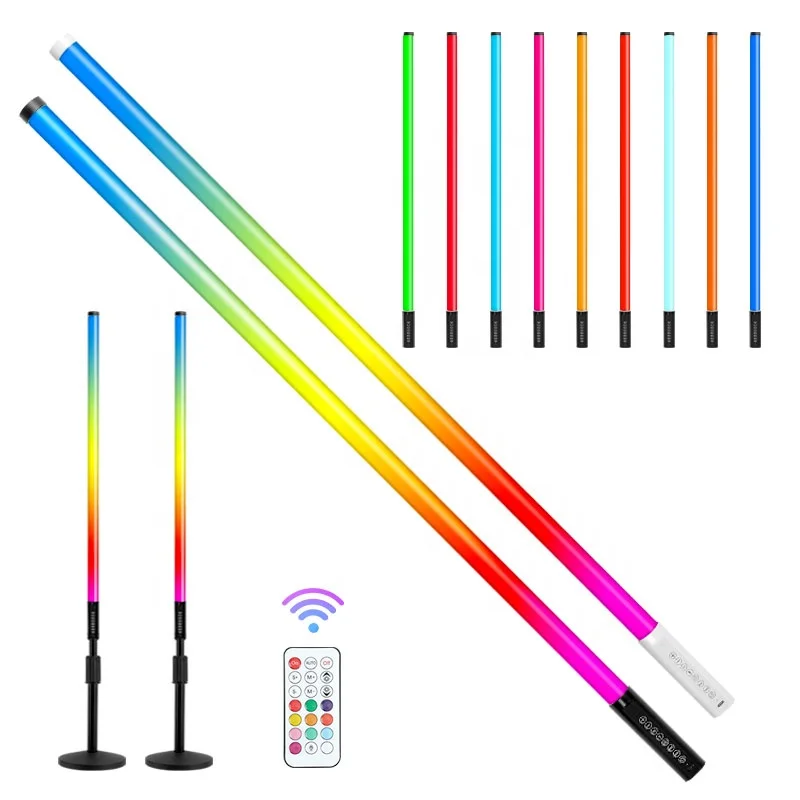 Factory wholesale TL-130Plus wireless Portable rechargeable battery RGB led tube light Wand Studio Shooting video light