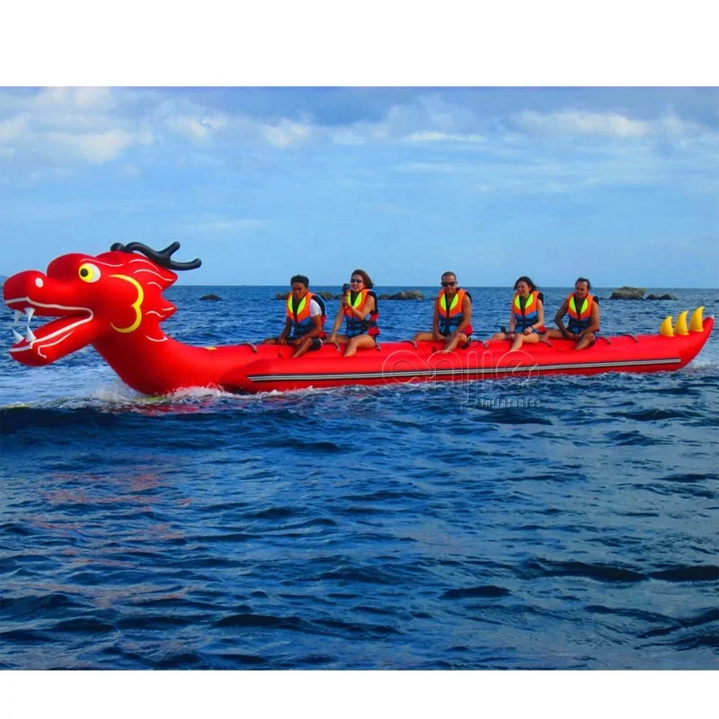 Inflatable Water Towing float tubes river banana boat 14 riders dragon inflatable boat