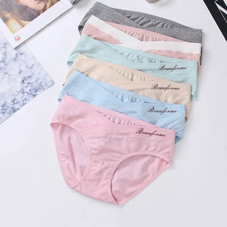 Нижнее Белье для беременных женщин с заниженной талией под грудью трусики хорошо подходят Симпатичные Мультяшные трусики для беременных