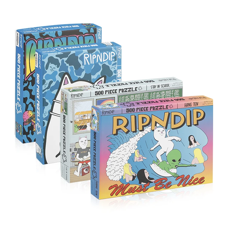 Бесплатный образец оптовая продажа Заказные 100 500 1000 пазлы из бумаги картонные головоломки для взрослых