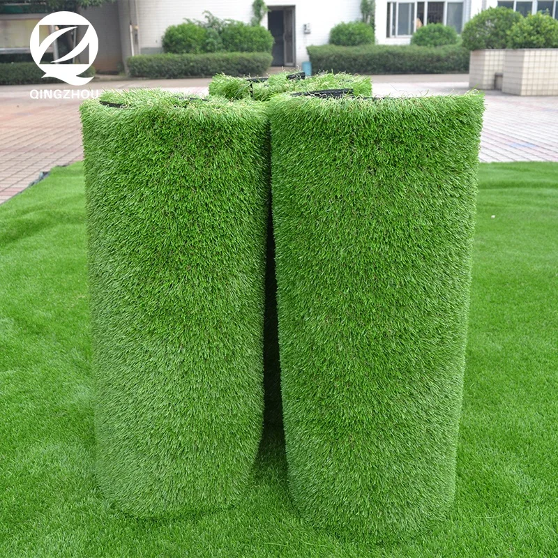 QINGZHOU Eco friendly 8mm 10mm 12mm 15mm 16mm 20mm 25mm 30mm 35mm 40mm 50mm outdoor grass carpet artificial grass turf