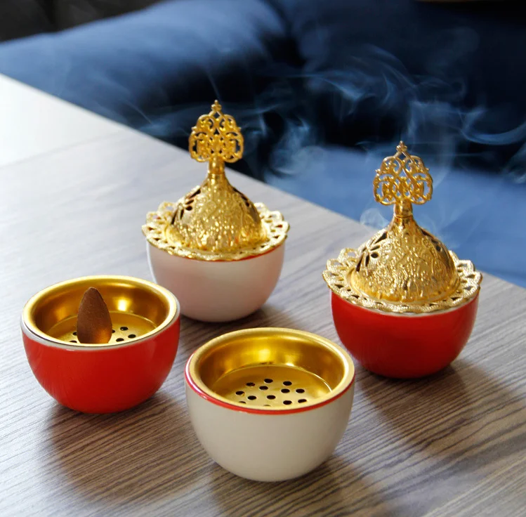 Курильница для благовоний, милая керамическая курильница Среднего Востока в арабском стиле, настольное украшение