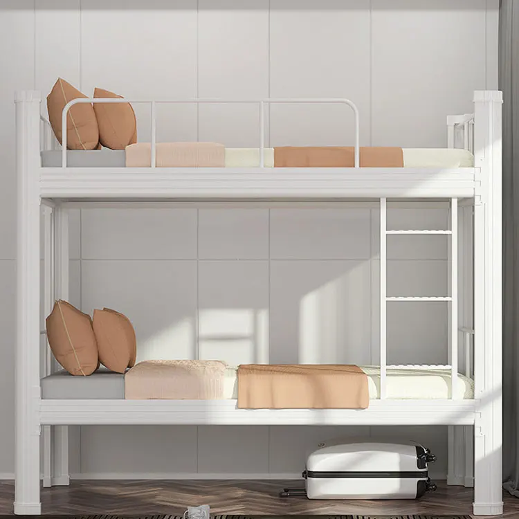 Customized thickened heavy duty hotels double bunk bed twin bunk bed for adult