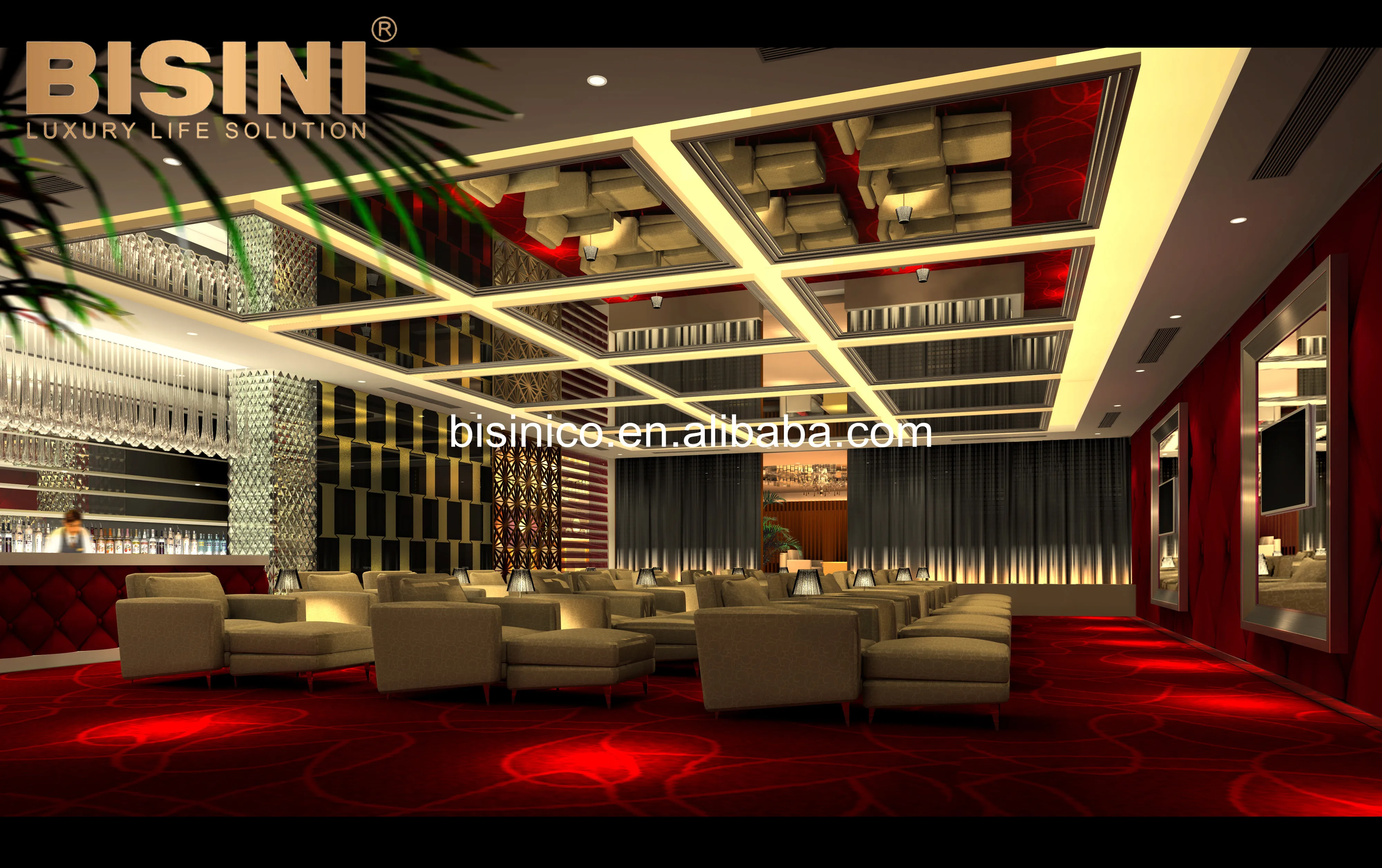 Turnkey Project Solution Architecture Hotel Ball Room 3D Design Service Floor And Wall Rendering