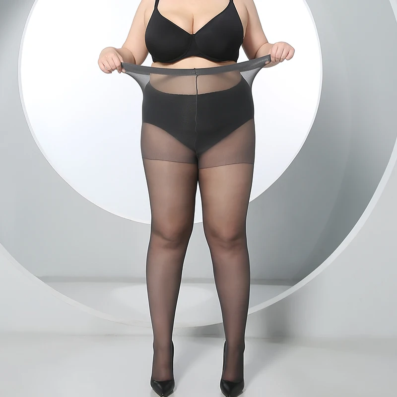 20D Ultrathin Transparent Pantyhose Super Plus Size Snagging Resistance Tights Pantyhose for Women.