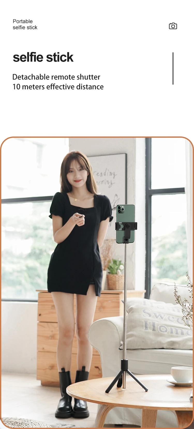 Smartphone Selfie Stick Vertical Shooting Flexible Wireless Remote Control Selfie Stick Mobile Stand Tripod