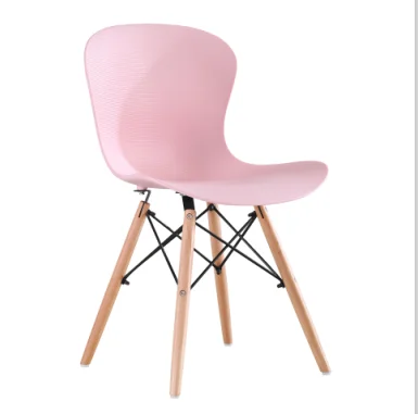 Hot sale wholesale PP plastic modern solid wooden fabric dining room chair design