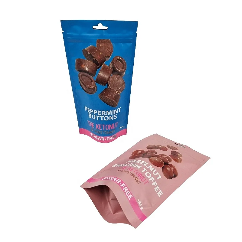 High quality Custom Print Gold Stamping Moisture Proof 150g Doypack For Dry Food Frozen Foods Stand Up Bags