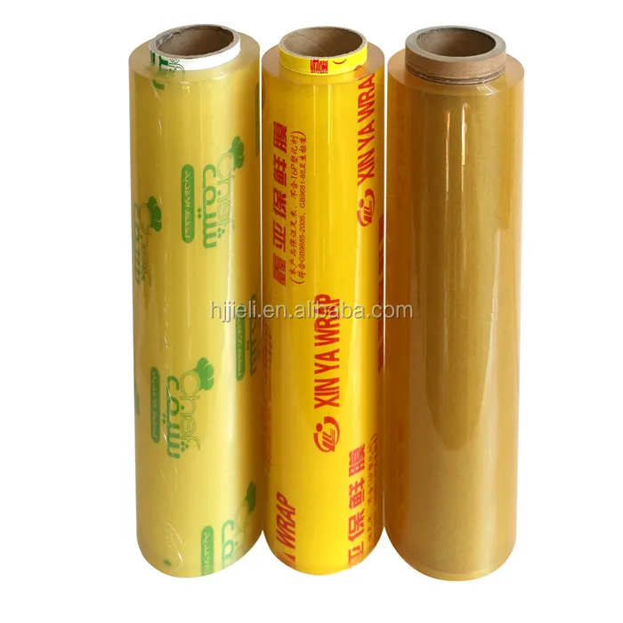 Manufacture Food Fresh Keeping Packing PVC Cling Film Stretch Wrap Food Grade Jumbo Roll For Supermarket