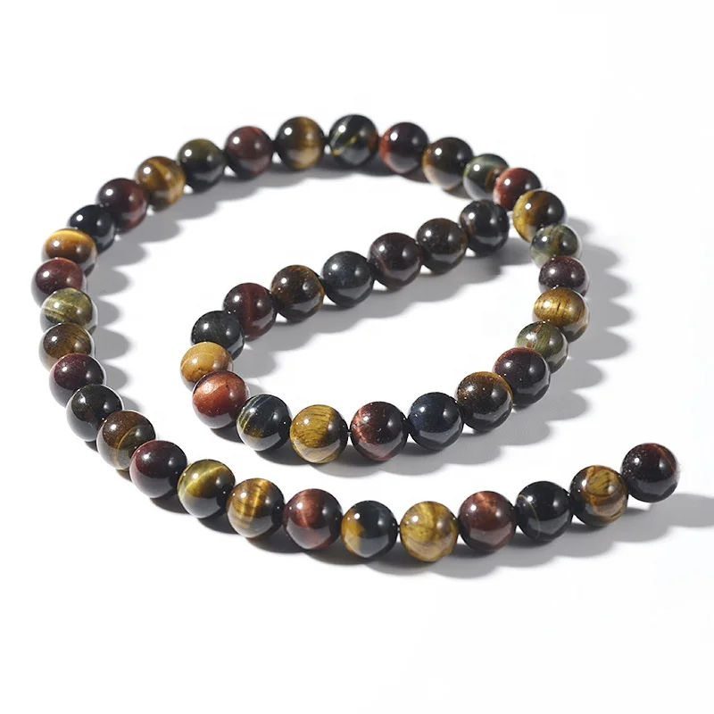 Cliobeads оптовая продажа 6 мм 8 10 12 натуральные Смешанные цвета тигровый глаз круглые свободные бусины из драгоценных