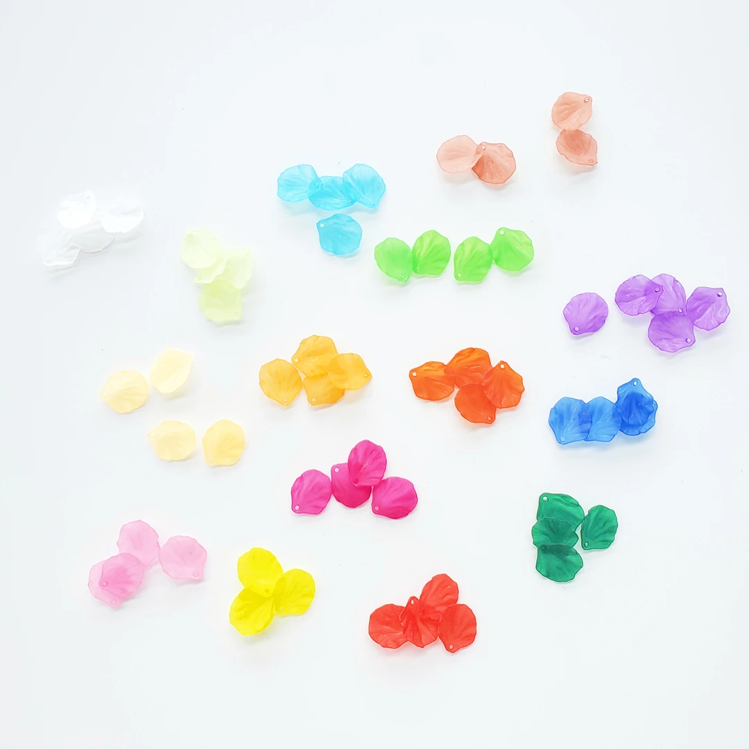 Colorful Acrylic Loose Crystal Plastic Leaf Bead Wholesale