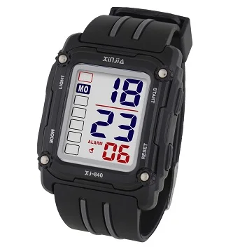 Big Number  Display waterproof stainless steel digital auto date wrist watch fashion design for men