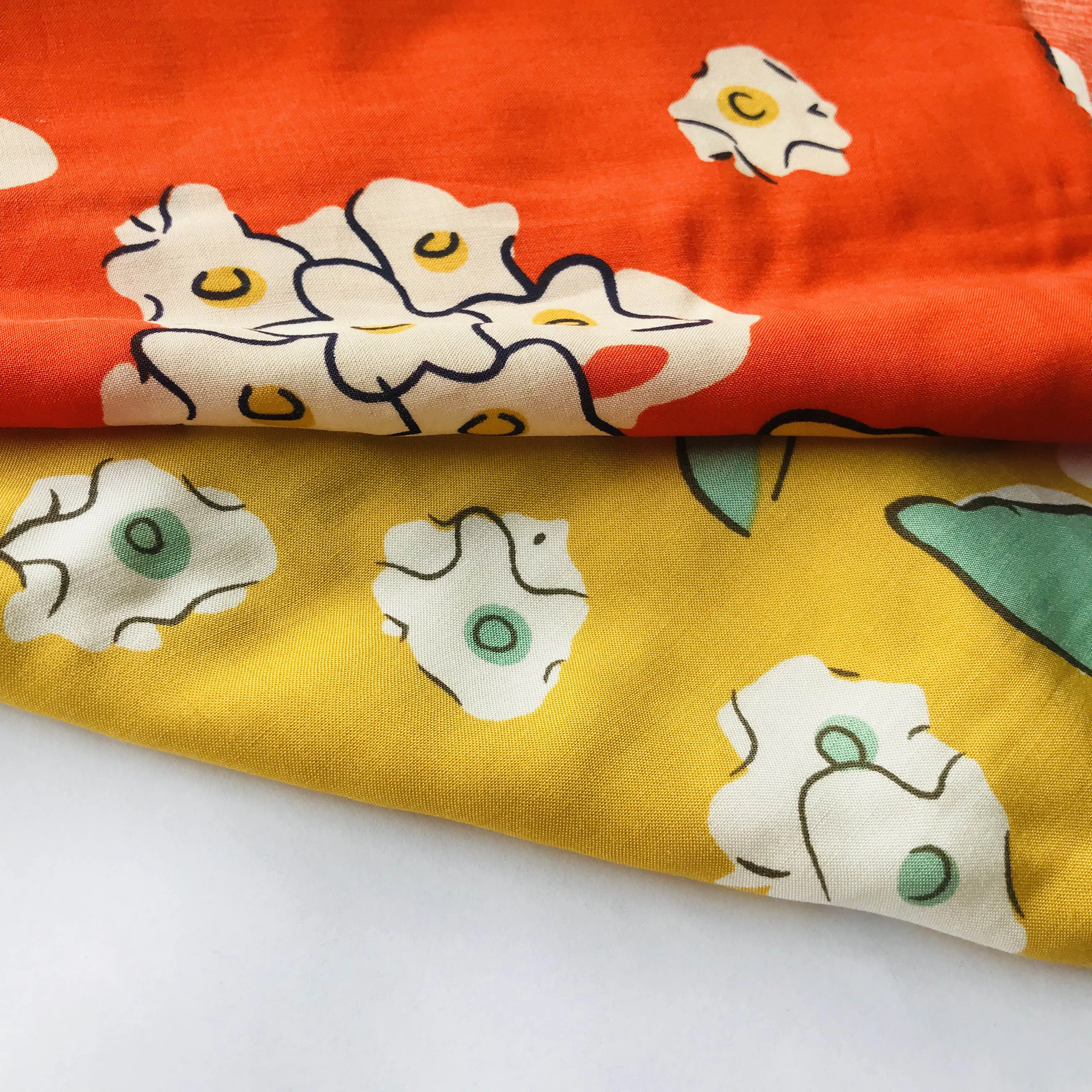 Shaoxing textile stock woven  rayon voile printed 100% viscose fabric for shirt