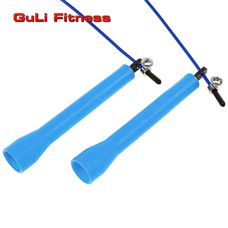 Guli Fitness Adjustable Speed Rope Plastic Cable Speed Heavy Weighted Skipping Rope Cheap Steel Wire Jump Rope