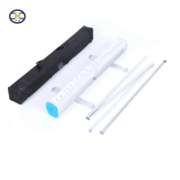Deluxe aluminum roller shutter display rack advertising banner display rack retractable display rack easy to pull 80x200