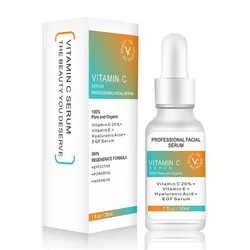 2020 Best Selling OEM/ODM Skin Care Vitamin C Serum Anti Aging Whitening Organic 20% Vitamin C Serum