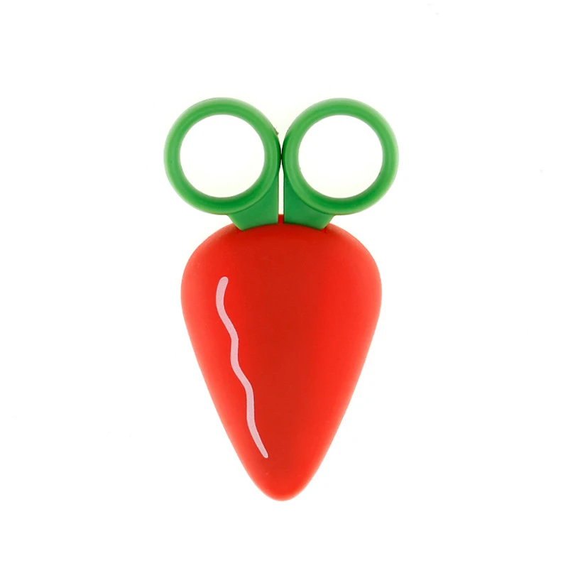 Mini Scissors Cute Vegetable Safety Portable Kids Scissors Kawaii Paper Cutter Craft Scissors Student Stationery School Supplies