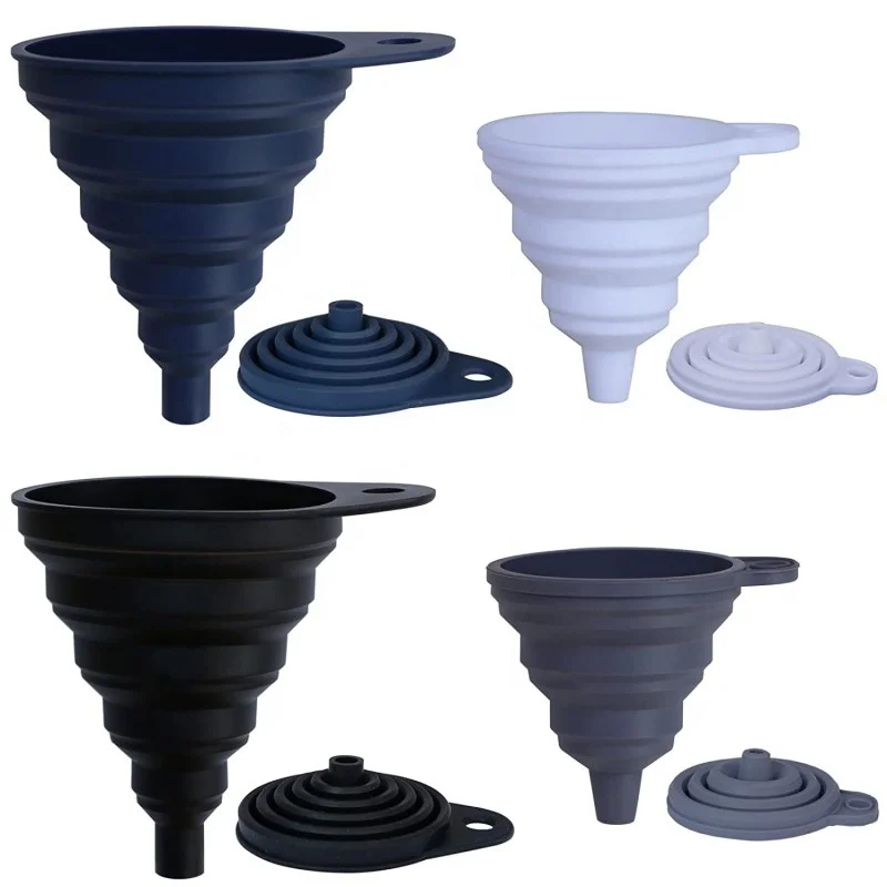 Kitchen tools Spill Free Filling Silicone Collapsible Oil Funnel Liquid Transfer collapsible accesorios Water Funnel