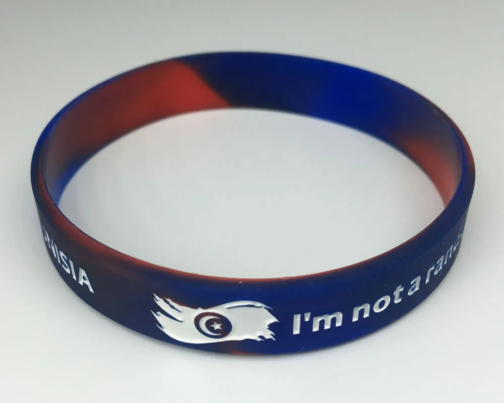 Custom Colorful Silicone Wristband Fashion Cool Rubber Bracelets with Debossed Logo for Promotions