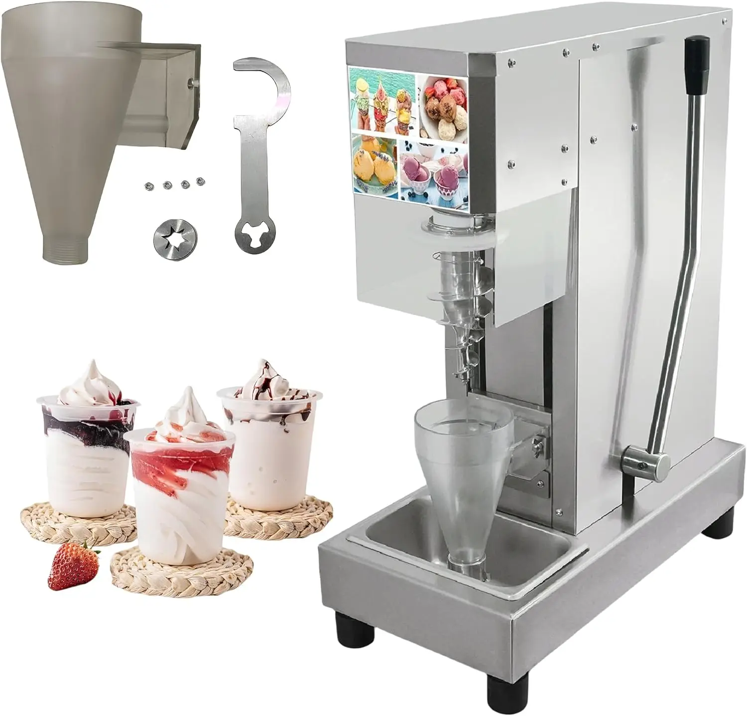 DDP to Door Swirl Drill Gelato Frozen Yogurt Fruits Ice Cream Blender/swirl Ice Cream Machine
