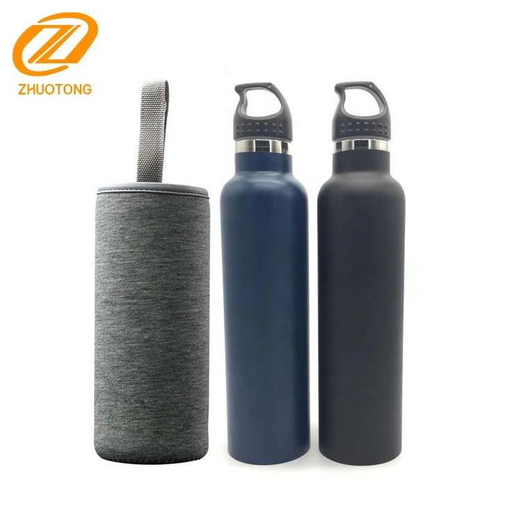 
Custom Outdoor sports 25oz stainless steel double-layer wall structure cycling water bottle with insulation and pouch sleeve 