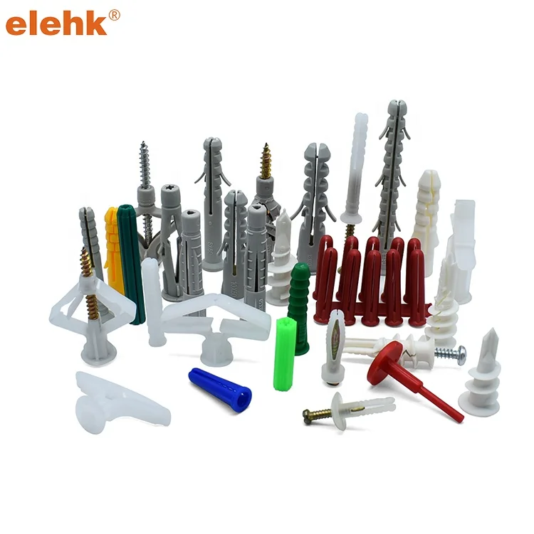 Elehk Competitive Price Wall Plug Nylon Expansion Pip Gypsum Board Plastic Plasterboard Anchors Dry Wall Anchor
