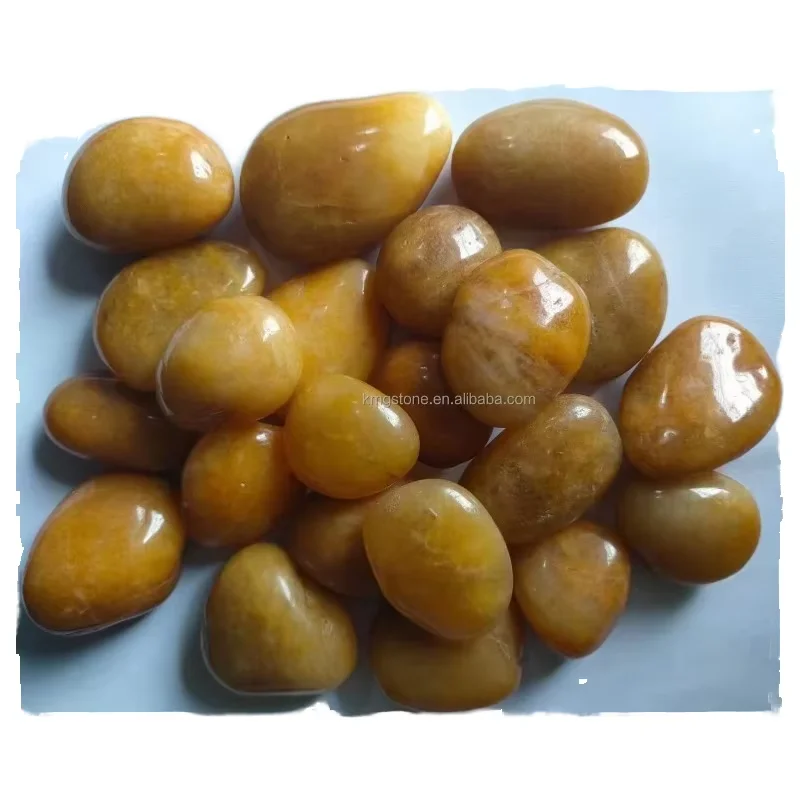 High Quality Natural Yellow Stone Cobble Pebbles Eco-Friendly and Easy to Process for Gardening & Landscaping Wholesale