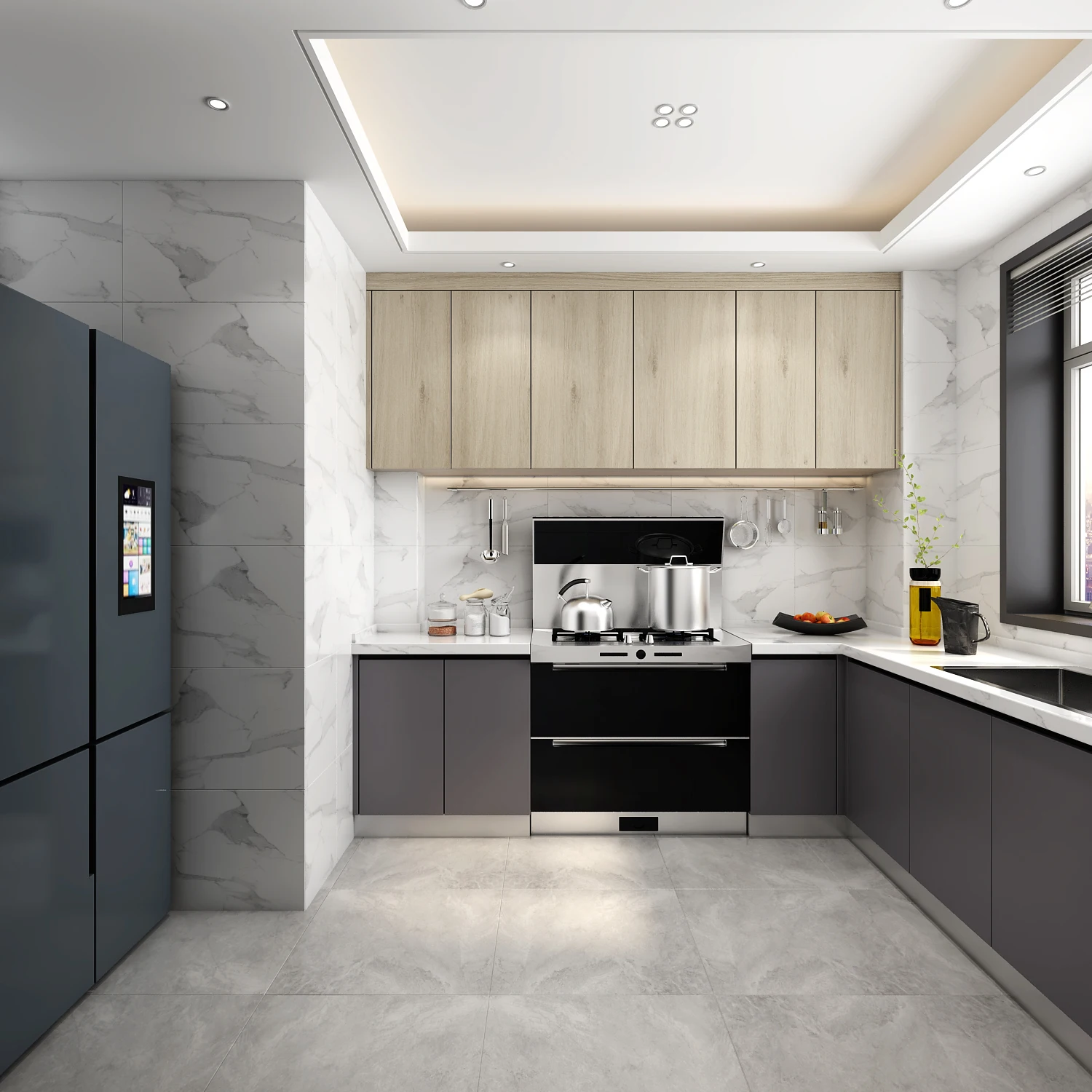 European style luxury customized size modern complete modular kitchen cabinets for apartment kitchen
