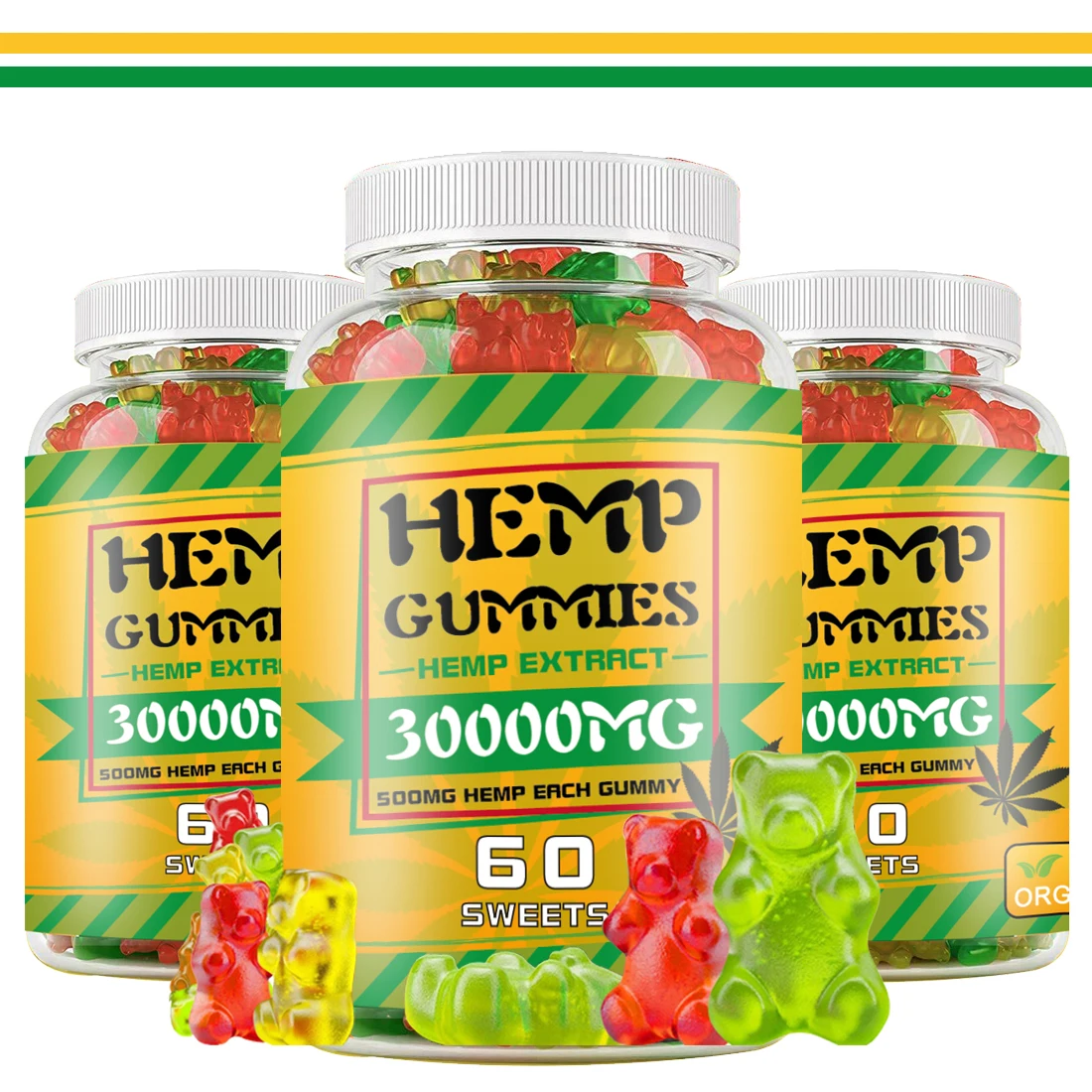 OEM/ODM Hemp gemmies Soothe Body High Potency Hemp Oil Vitamins Natural Fruit Flavored Gummy Omega 3 6 9