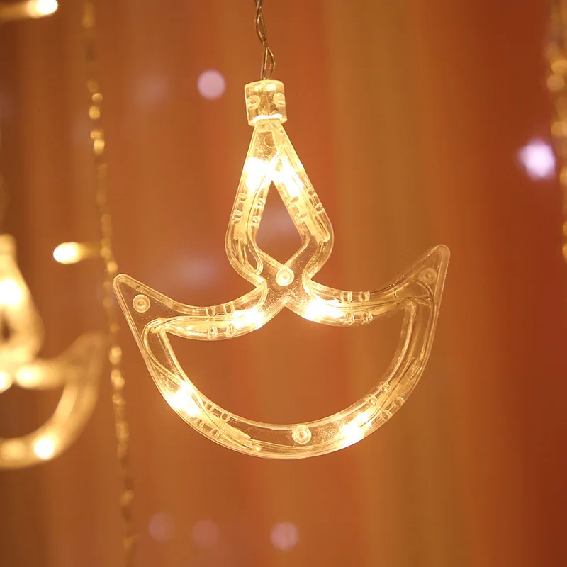 Diwali Winds Window якорная лодка рядная занавеска Diya Lights для Рамадана