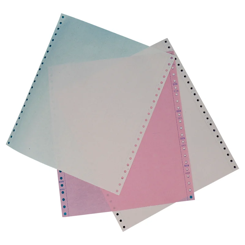 Continuous Carbonless Computer Paper 9.5 X 11 Blank Left and Right Perforated 15 Lb 2-Part White/Canary